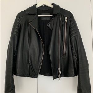 All Saints Biker Leather jacket black US 6/EUR 36